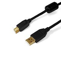 Интерфейсный кабель SHIP SH7013-3B, A-B, Hi-Speed USB 2.0, 30В, Чёрный, Блистер, Контакты с золотым напылением, 3 м. - Интернет-магазин Intermedia.kg