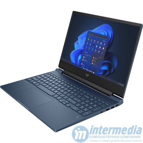 HP VICTUS 15-fa1093dx Intel Core i5-13420H(3.40-4.60GHz), 32GB DDR4, 512GB SSD m.2 NVMe, NVIDIA GTX 3050, 15.6" FHD IPS144Hz, WiFi, BT, HD Cam, LAN, Win11H, клав.с подсв. Eng-Rus, темно синий - Интернет-магазин Intermedia.kg