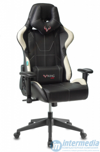 Кресло игровое Zombie VIKING 5 AERO White, макс.нагрузка 150 кг, регулировка высоты/наклона/жесткости, эко.кожа, подголовник, ID1359295