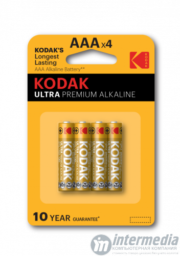 Батарейка Kodak LR03-4BL ULTRA PREMIUM/DIGITAL AAA (блистер 4 шт)