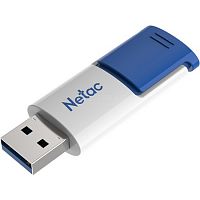 Флеш карта 64GB Netac U182 Blue USB3.0 retractable  Белый-Синий [NT03U182N-064G-30BL] - Интернет-магазин Intermedia.kg