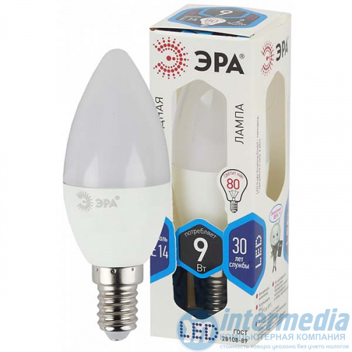 Лампа ЭРА STD LED B35-9W-840-E14