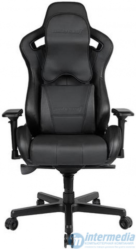Игровое кресло AD12XL-DARK-B-PV/C-B02 AndaSeat DARK KNIGHT XL BLACK 4D Armrest 65mm wheels PVC Leather