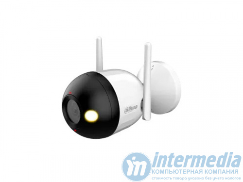 Wi-Fi камера буллет DAHUA DH-F4C-LED (4MP/2.8mm/2560?1440/H.265+/LED 30m/mSD 256Gb/Mic/ Full-Color/IP67/аналитика)