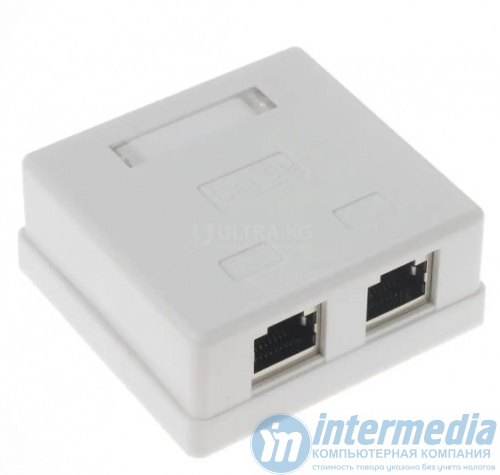 LT-PC2-5E Розетка компьютерная RJ-45, 8P-8C, CAT5e, 2 порта шт