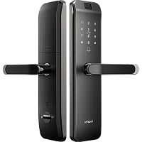 Умный Замок IMOU K2C Smart Lock (Отпечаток, пароль, карта, ключ, моб прилож-е, mUSB, 4*АА батареи, на толщ двери 45-95mm) черный - Интернет-магазин Intermedia.kg