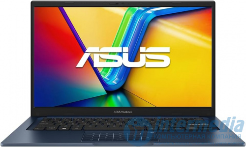 ASUS VivoBook X1404ZA Quiet Blue Intel Core i3-1215U (up to 4.4Ghz), 8GB DDR4, 512GB SSD M.2 NVMe PCIe, Intel UHD Graphics 64EUs, 14.0" IPS FULL HD (1920x1080), WiFi, BT, Cam, USB Type-C, DOS, Eng-Rus - Интернет-магазин Intermedia.kg