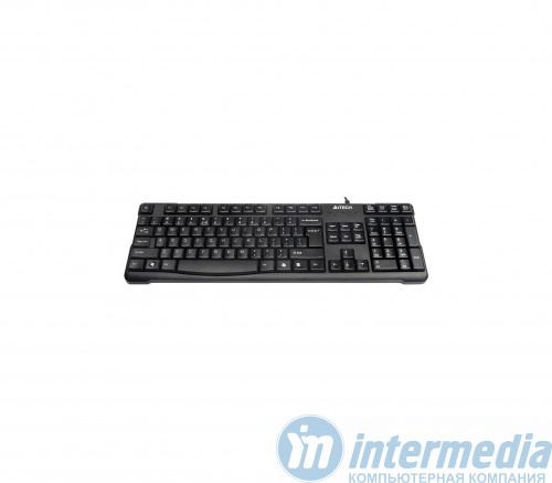 Клавиатура A4Tech  KR-750 COMFORT ROUND EDGE KEYBOARD USB BLACK US+RUSSIAN