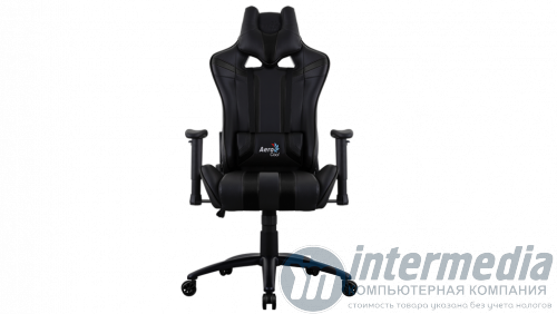 Игровое кресло AEROCOOL AC120 AIR BLACK 2D Armrest 65mm wheels PVC Leather