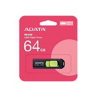 USB Type-C Flash ADATA 64GB UC300 Gen1 Black Green - Интернет-магазин Intermedia.kg