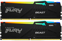 Оперативная память DDR5 64GB 6000MT/s DDR5 CL30 DIMM (Kit of 2) FURY Beast RGB XMP KF560C30BBAK2-64 - Интернет-магазин Intermedia.kg