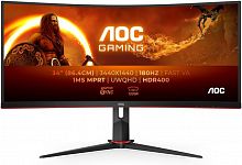 Монитор LCD 34" AOC CU34G2XP/BK, VA, Black, Curved, 3440x1440, 80M:1, 350cd/m2, 165Hz, 178/178, 1ms, 2xHDMI, 2xDP, 4USB3.0, Headphone-Out - Интернет-магазин Intermedia.kg