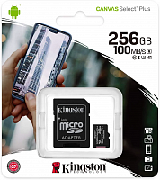 Карта памяти Secure Digital-micro Card Kingston 256GB uSD Select 80R C10 I ADPTR [SDCS2/256GB] - Интернет-магазин Intermedia.kg
