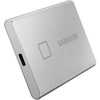 Внешний SSD 500GB Samsung T7 Touch Portable MU-PC500S/WW, USB 3.2 Gen 2 Type-C, USB 3.0, Fingerprint, Silver - Интернет-магазин Intermedia.kg