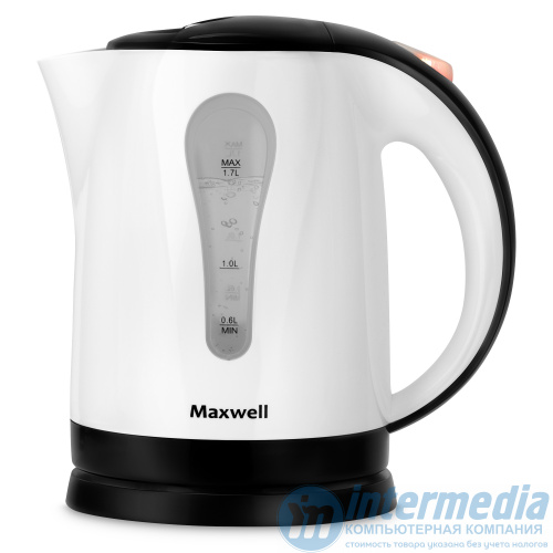 Чайник Maxwell MW-1079 W Мощность 2200Вт. Объем 1,7 литра, Материал пластик. Цвет белый