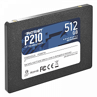 Диск SSD 512GB Patriot P210 2.5" SATA III TLC 3D, Read/Write up 520/430MB/s, 500 - Интернет-магазин Intermedia.kg