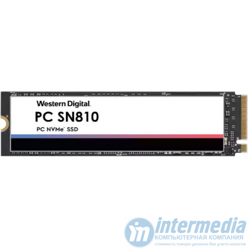 Диск SSD 512GB WD PC SN810 M54701-002 M.2 2280 PCIe 4.0 x4 NVMe 1.3, Read/Write up to 6000/4000MB/s, OEM