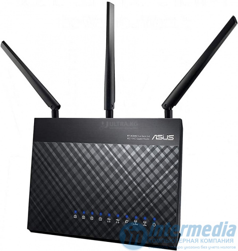 Роутер Wi-Fi ASUS RT-AC1900U Dual-Band 1900MB/s 5Ghz, 300MB/s 2.4GHz, 4xGb/s LAN, IPv6, 3 antennas,