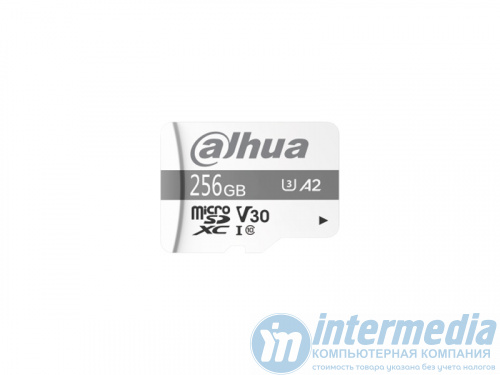 Карта памяти micro SDHC Card DAHUA 256GB DHI-TF-P100 Class 10/U3/V30/ R/S 95Mb/s, W/S 75Mb/s, P/E 1000