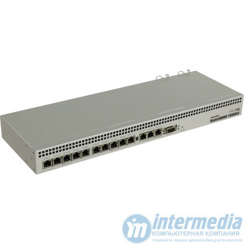 RB1100Dx4 MikroTik RouterBOARD Dude Edition 13-ти портовый  мощный гигабитный маршрутизатор от MikroTik. Процессор Annapurna Alpine AL21400 four Cortex A15 cores 1.4 GHz, с поддержкой аппаратного шифр