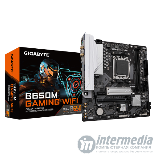 M/B AM5 GIGABYTE B650M GAMING WIFI/2xDDR5/M.2/1xPCI-EX16 4.0/4xSATA/2.5Gb Ethernet/Wi-Fi Module/PS-2/4xUSB2.0/2xUSB3.2/HDMI+VGA