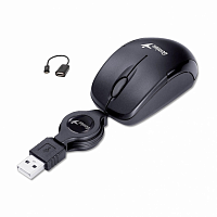Мышь Genius MICRO TRAVELER V2, Оптическая, 1000dpi, 3 кнопки, проводная, USB, 0.75м, Черный - Интернет-магазин Intermedia.kg