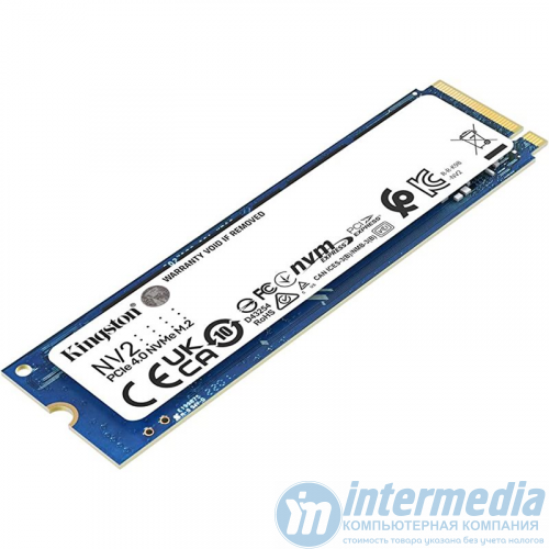 Диск SSD Kingston NV2 2TB PCIe NVMe Gen4x4 M.2 2280, RW Speed up to 3500/2800 MB/s, [SNV2S/2000G]
