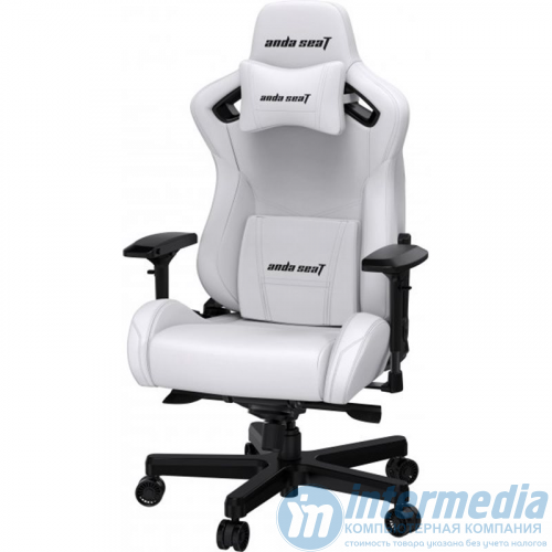 Игровое кресло AD12XL-07-W-PV-W01 AndaSeat Kaiser 2 XL WHITE 4D Armrest 65mm wheels PVC Leather