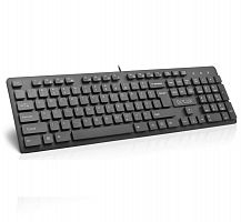 Клавиатура проводная Delux KA150U (105станд.+12мультим.клавиш, USB, SLIM) черная - Интернет-магазин Intermedia.kg